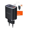 Mcdodo CH-2180 digitális kijelzős hálózati töltő 2xUSB-C + USB-A, 30W (fekete) thumbnail