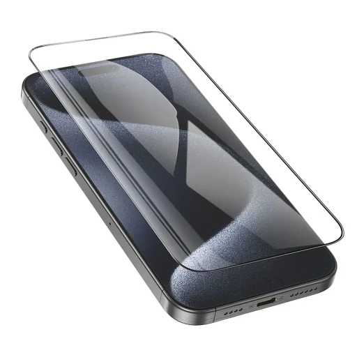 HOCO edzett üveg HD 5D Guardian shield (készlet 10 az 1-ben) iPhone 16 Pro fekete (G14) üvegfólia - 3