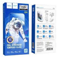 HOCO edzett üveg HD 5D Guardian shield (készlet 10 az 1-ben) iPhone 16 Pro fekete (G14) üvegfólia