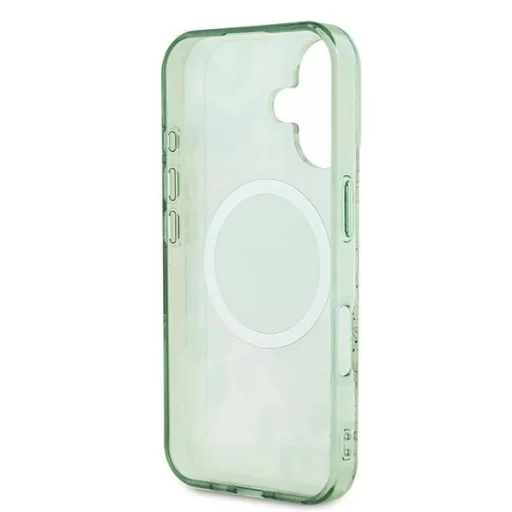  iPhone 16 zöld Guess IML Flower & Tonal Circle MagSafe tok - 7