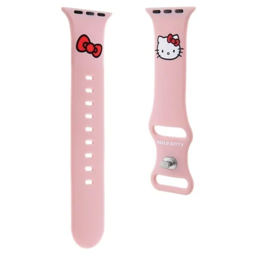Hello Kitty szilikon cica fej szíj Apple Watch 38/40/41mm - rózsaszín - 3