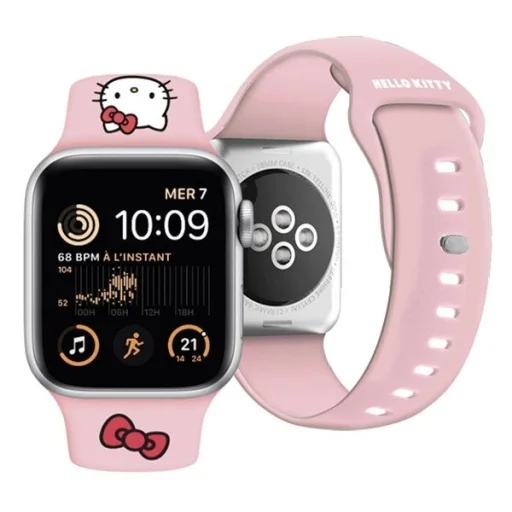 Hello Kitty szilikon cica fej szíj Apple Watch 38/40/41mm - rózsaszín - 4