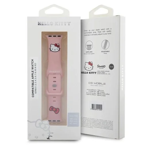 Hello Kitty szilikon cica fej szíj Apple Watch 38/40/41mm - rózsaszín - 5