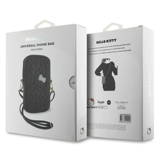 Hello Kitty Tűzdelt Masnis Válltáska - fekete - 5