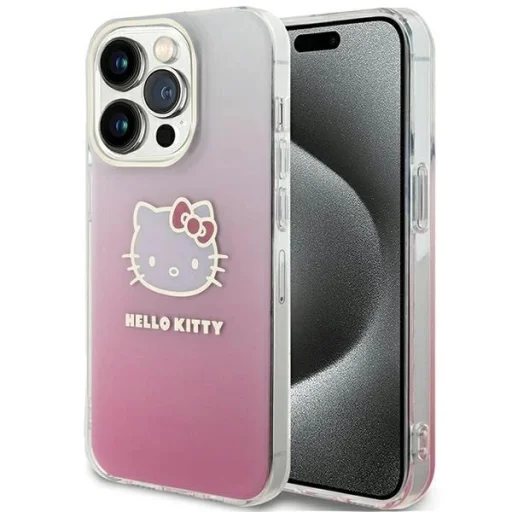Hello Kitty IML Gradient Electrop Kitty Head tok iPhone 14 Pro Max készülékhez - rózsaszín - 1