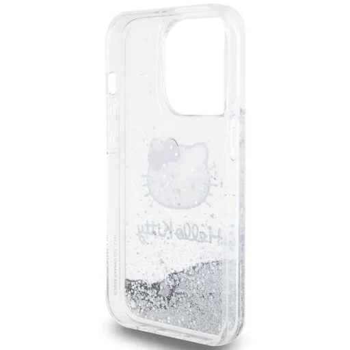 Hello Kitty Liquid Glitter Charms Kitty Head tok iPhone 14 Pro - ezüst - 7