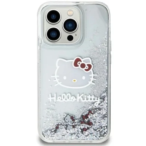 Hello Kitty Liquid Glitter Charms Kitty Head tok iPhone 11 - Ezüst - 3