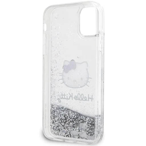 Hello Kitty Liquid Glitter Charms Kitty Head tok iPhone 11 - Ezüst - 7