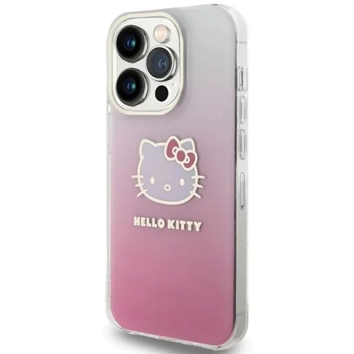 Hello Kitty IML Gradient Electrop Kitty Head tok iPhone 14 Pro - rózsaszín - 2