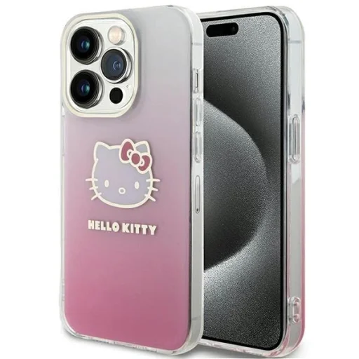 Hello Kitty IML Gradient Electrop Kitty Head tok iPhone 14 Pro - rózsaszín - 1