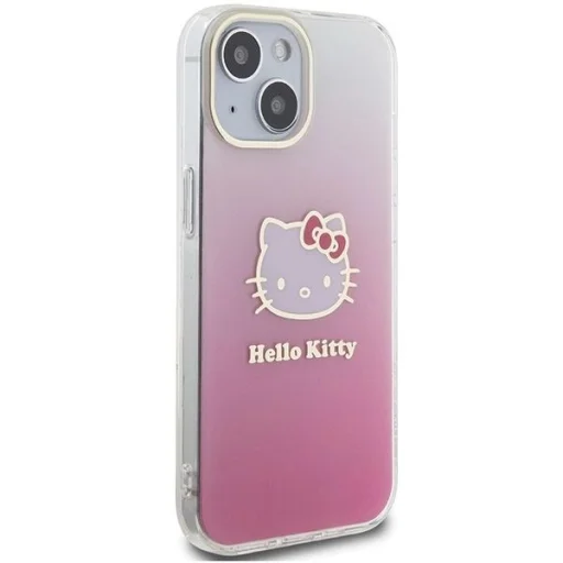 Hello Kitty IML Gradient Electrop Kitty Head tok iPhone 15 - rózsaszín - 4