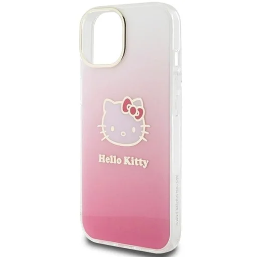 Hello Kitty IML Gradient Electrop Kitty Head tok iPhone 15 - rózsaszín - 6