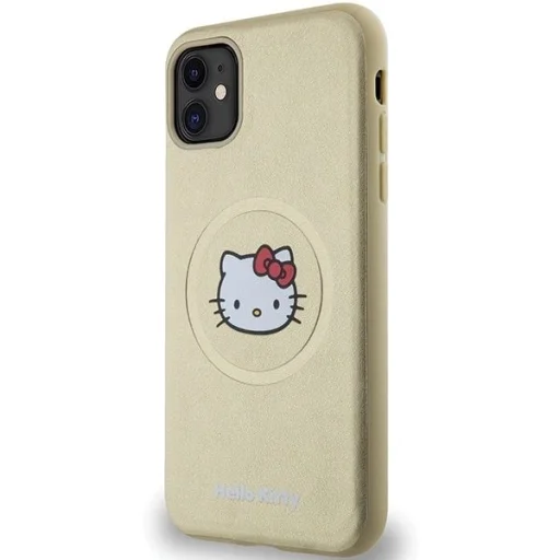 Hello Kitty Leather Kitty Head MagSafe tok iPhone 11 - arany - 2