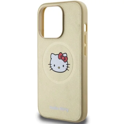 Hello Kitty bőr Kitty Head MagSafe tok iPhone 13 Pro - arany - 6
