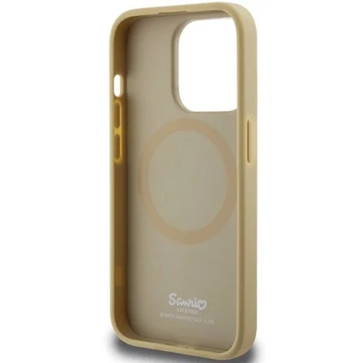 Hello Kitty bőr Kitty Head MagSafe tok iPhone 13 Pro - arany - 7