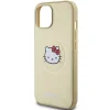 Hello Kitty bőr Kitty fej MagSafe tok iPhone 15 - arany thumbnail