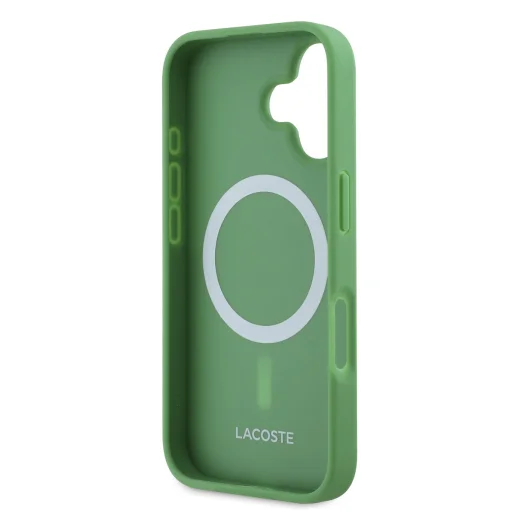  iPhone 16 Zöld Lacoste Iconic Petit Pique Woven Logo MagSafe tok - 5