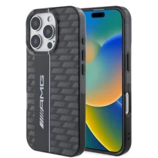 AMG Carbon Pattern tok iPhone 16 Pro Max Fekete