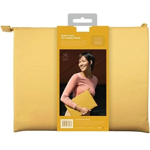 Uniq Lyon vízálló RPET táska 14"-os laptophoz - sárga - 4