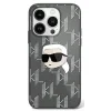  iPhone 16 Pro Fekete Karl Lagerfeld IML Karl Head Electroplated tok