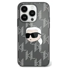  iPhone 16 Pro Fekete Karl Lagerfeld IML Karl Head Electroplated tok