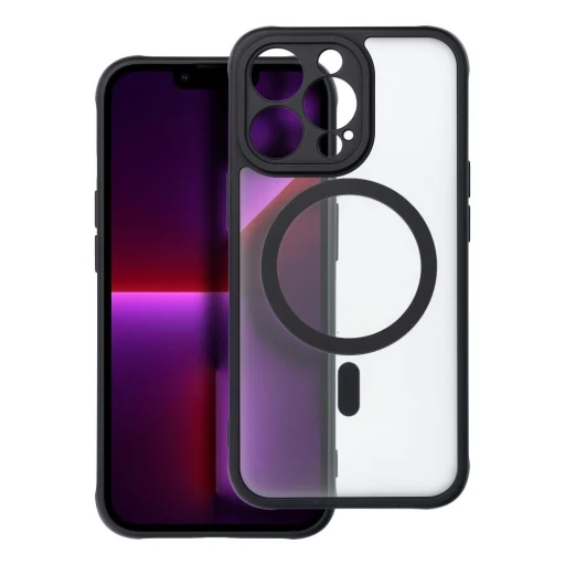 FULL MATTE MAG COVER tok kompatibilis MagSafe-kel az IPHONE 13 Pro fekete számára - 1