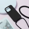 Silikónové puzdro s remienkom iPhone 13 Pro Max design 1 čierne thumbnail