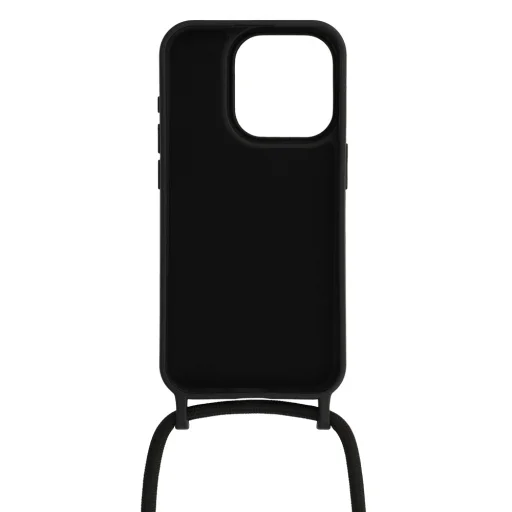 Silikónové puzdro s remienkom iPhone 13 Pro Max design 1 čierne - 3