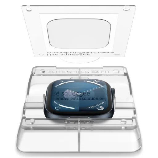 Apple Watch 10/11 (46mm) Spigen Elite Shield Hibrid üvegfólia "ez Fit" 2-darabos Készlet átlátszó - 3