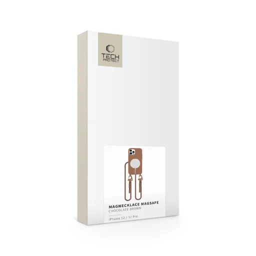 Tech-protect Mágnesnyaklánc Mágnesbiztonság Iphone 12 / 12 Pro Csokoládébarna Tok - 7