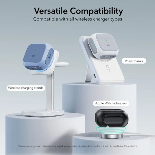 APPLE Airpods 4 ESR ORBIT HALOLOCK MAGSAFE KÉK TOK - 5