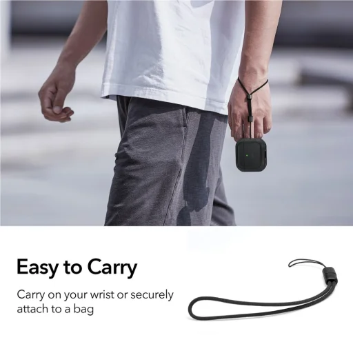   APPLE Airpods 4 ESR ORBIT HALOLOCK MÁGNESBIZTONSÁG FEKETE tok - 6