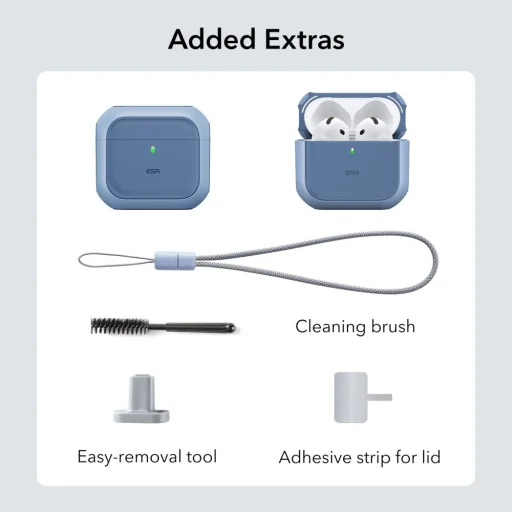 APPLE Airpods 4 ESR ORBIT HALOLOCK MAGSAFE KÉK TOK - 8