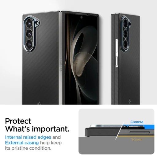  Galaxy Z Fold 6 Fekete Aramid Spigen Airskin tok - 9