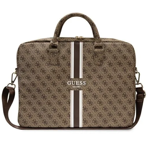 Guess 4G Printed Stripes táska 16"-os laptophoz - barna - 1