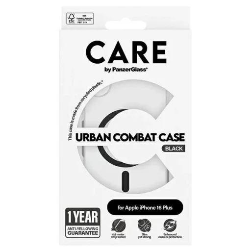 CARE by PanzerGlass Flagship Case iPhone 16 Plus 6.7" fekete/fekete MagSafe 1347 tok - 4