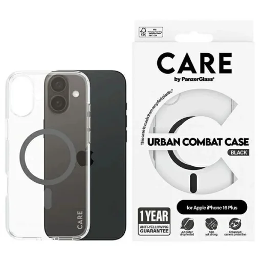 CARE by PanzerGlass Flagship Case iPhone 16 Plus 6.7" fekete/fekete MagSafe 1347 tok - 1