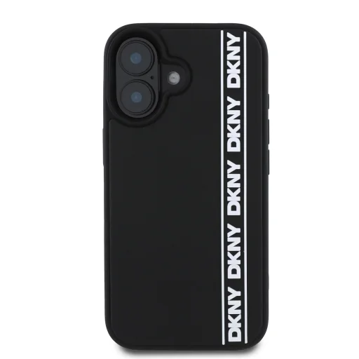  iPhone 16 Fekete DKNY 3D Rubber Repeat Logo Line tok - 2