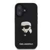  iPhone 16 Fekete Karl Lagerfeld 3D Rubber Ikonik tok thumbnail