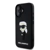  iPhone 16 Fekete Karl Lagerfeld 3D Rubber Ikonik tok thumbnail