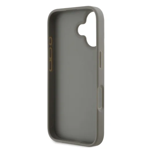  iPhone 16 Bézs DKNY PU Bőr Kockás Minta és Csíkos Tok - 5