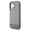  iPhone 16 Barna DKNY PU bőr ismétlődő mintás alsó csíkos MagSafe tok - 4
