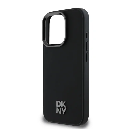  iPhone 16 Pro Max Fekete DKNY PU Bőr Stack Logo Magsafe tok - 4
