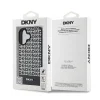  iPhone 16 Plus Fekete DKNY PU Leather Repeat Pattern Bottom Stripe MagSafe tok thumbnail