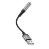 HOCO adapter USB-A (hím) Jack 3,5 mm (női) LS36 0,12 m fekete thumbnail