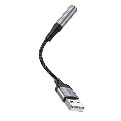 HOCO adapter USB-A (hím) Jack 3,5 mm (női) LS36 0,12 m fekete - 3