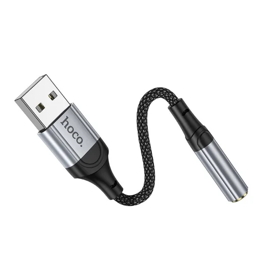 HOCO adapter USB-A (hím) Jack 3,5 mm (női) LS36 0,12 m fekete - 6