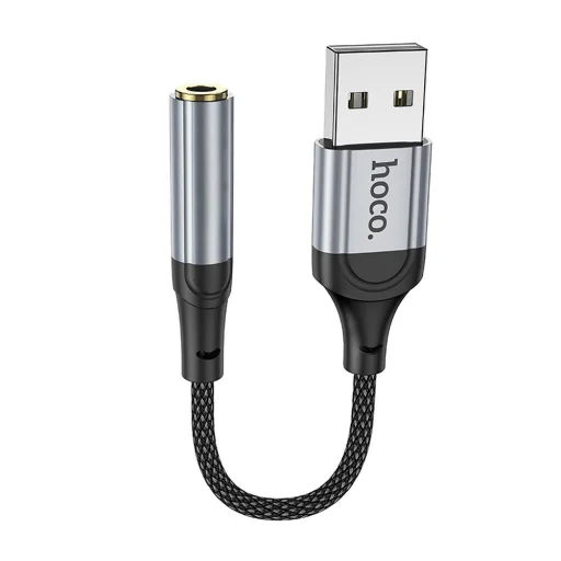 HOCO adapter USB-A (hím) Jack 3,5 mm (női) LS36 0,12 m fekete - 1