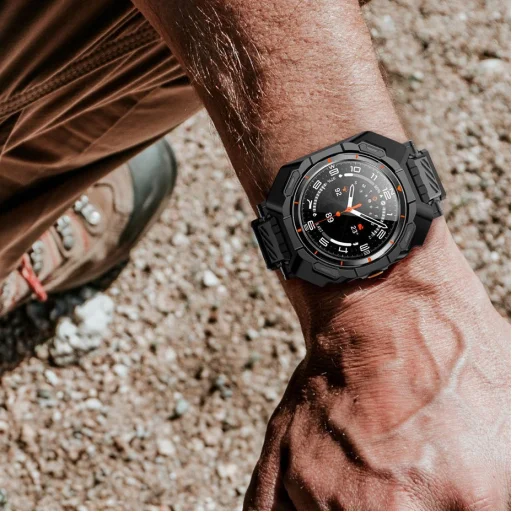  Samsung Galaxy Watch Ultra (47 Mm) Fekete Supcase Unicorn Beetle Pro & Tempered Glass 2-pack tok - 7