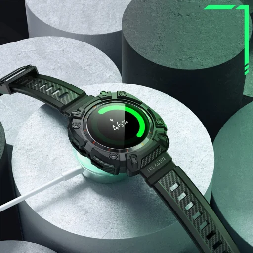  Samsung Galaxy Watch Ultra (47 mm) Fekete SUPCASE Iblsn Armorbox & Tempered Glass 2-Pack tok és üvegfólia - 4